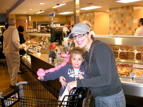 SHOPPING AT the new Kosher Experience section of Ralphs Grocery are Margot Grabie and her son Judah.