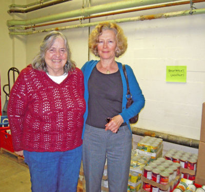PANTRY coordinator Nancy Spear and board president Gillian Wagner at Immanuel Presbyterian, one of the founding congregations.