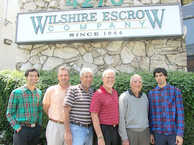 GENERATIONS of the Shewfelt family carry on work of firm’s founder. They are, from left, Brian, Craig, Eric, Larry, Don and Matthew. 