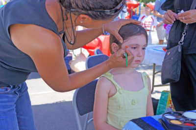 FACEPAINTING was a big hit at the all-day affair which raised funds for booster club Friends of Third.