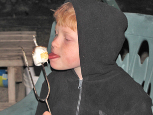 A TOASTED MARSHMALLOW was enjoyed by Alex Kegel at a family reunion in Colville, Wash. in July.