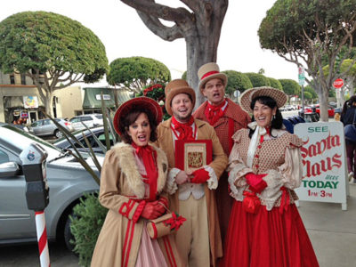 A QUARTET from the Santa Monica Oceanaires strolled the boulevard. 