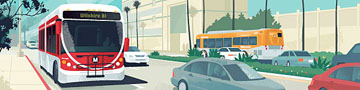 CURB LANES will be converted into peak-hour bus-only lanes on Wilshire Blvd.