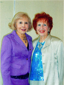 READY FOR a campagne luncheon are, at left, Mary Toolen Roskam and Barbara Hardesty.