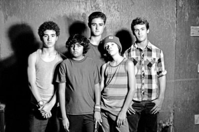 BANG band members, from left, Sebastian Juul, Vincent Wade, Lucas Culebro, Charlie Faragher and Nick Vuckovich, range in age from 13 to 15.          Photo by Steve Readmond