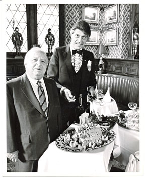 THE WINDSOR owner Ben Dimsdale, left, with a waiter.