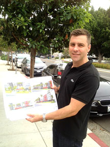 ON LARCHMONT Jake LaJoie shows the renderings.