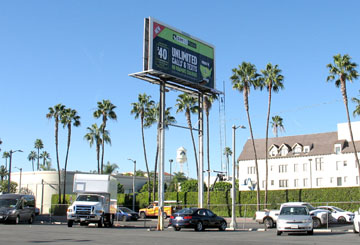 TWO existing off-site billboards stand on the south side of Melrose Ave. 