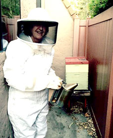 LOCAL BEEKEEPER Anne Williams began the hobby several years ago in her side yard.