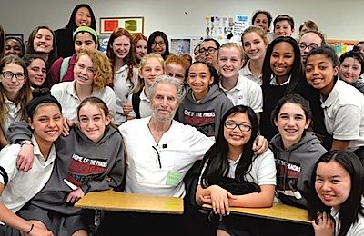 SURVIVOR recently spoke to eighth-graders at Immaculate Heart High School who are studying the Holocaust.