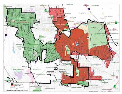 Council District 4 redistricting map