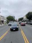 Parking in the center lane on Larchmont is not legal