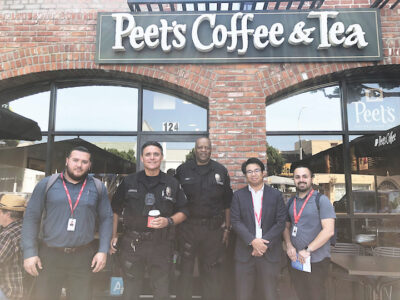 Locals enjoy coffee with a cop at Peet’s : Larchmont Chronicle
