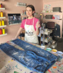 Away from school: comics, musical theater and painting denim